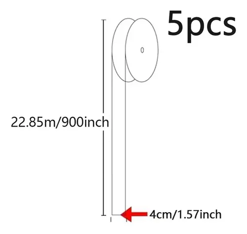 O.o 5 Rollos De Listón De Regalo De 4 Cm, Decoración O Wg B1