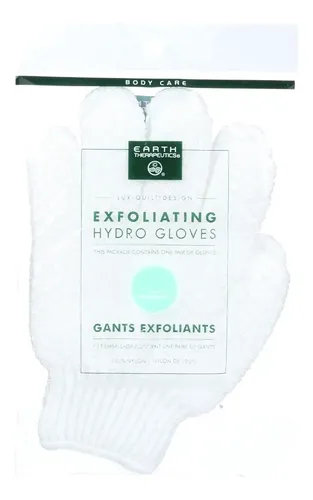 Guantes Exfoliantes Hidrolimpios Color Blanco 1 Par