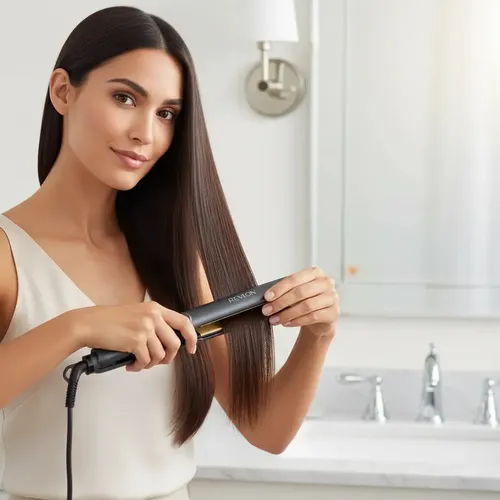 Planchita De Pelo Revlon Rvst2174la2a Perfect Straight Color Negro