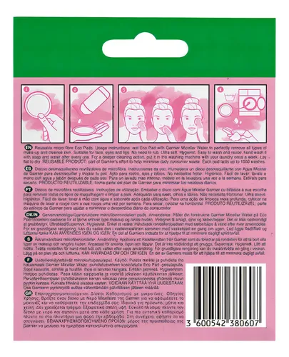 Pack X3 Ecopads Garnier Discos Desmaquillantes Reutilizables