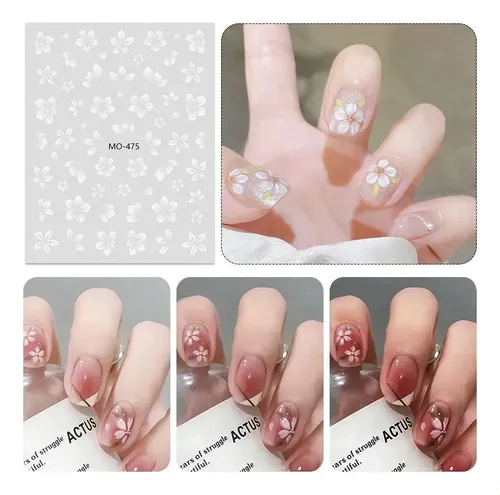 Pegatinas 3d De Flores Para Uñas Diseño Floral Sencillo .