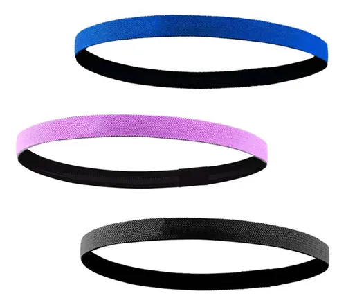 Diadema Deportiva Delgada Para El Pelo De 3 Piezas, Elástica