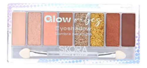 Paleta Sombras Ojos Skora Glow Vibes 8 Tonos Con Aplicador