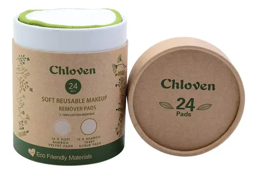 Almohadillas Desmaquillantes Chloven, Reutilizables, 24 Unid