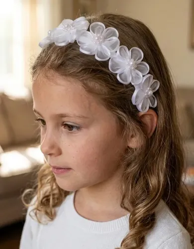 Vincha Niña Flores Comunión Fiesta