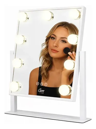 Espejo De Maquillaje Care By Gadnic Skincare Luces LED 3 Modos Táctil