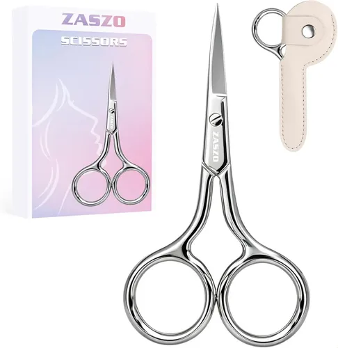 Tijeras Plateadas Para Cejas De 3,8 Pulgadas, Tijeras Pequeñ