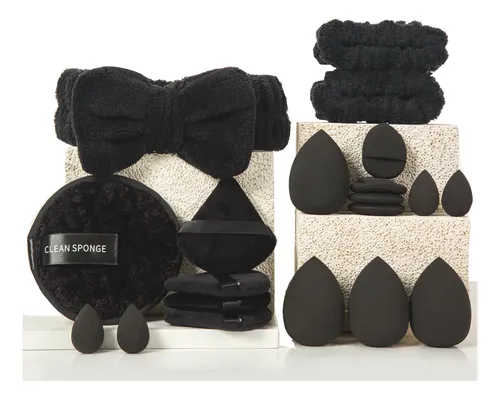 Set Brochas Y Esponjas De Maquillaje 20 Piezas