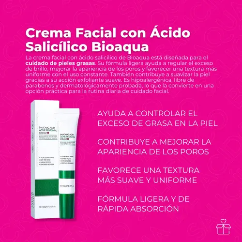 Crema Antiacné Con Ácido Salicílico Para Piel Grasa 20 G, Z