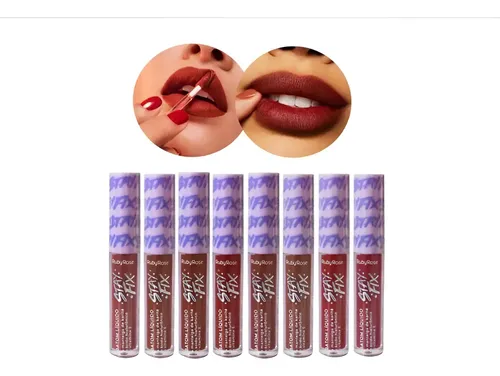 Labial Líquido Matte Ruby Rose Manteca De Karité Stay Fix Color Honest