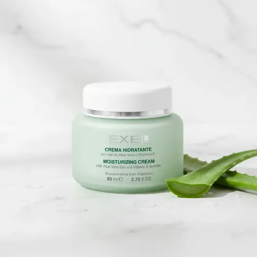 Crema Hidratante Antiage Exel Áloe Vera Y Vitamina E 80 Ml