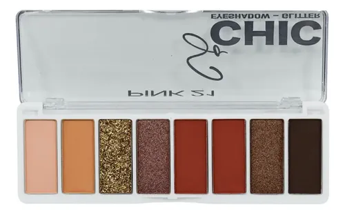 Paleta So Chic Fluor Glitter Sombras Ojos Pink21 Original