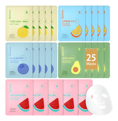 Set De Mascarillas Hidratantes Quiyum 25pcs Para Mujer
