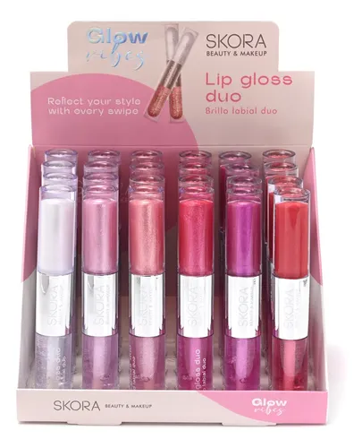 Brillo Labial Duo Lip Gloss Skora Glow Vibes Con Aplicador