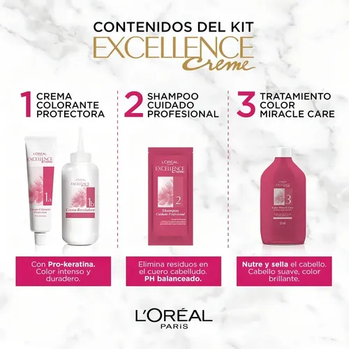 Kit Tintura L’Oréal Paris Excellence Tono 7.11 Rubio Ceniza
