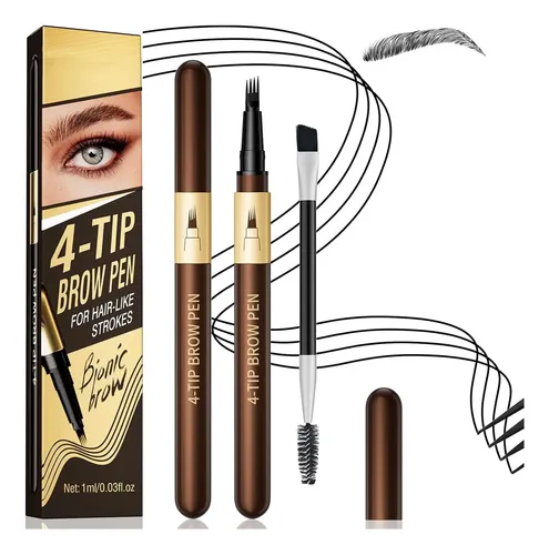 Lápiz De Cejas Microblading 4 Puntas Beralloye Black