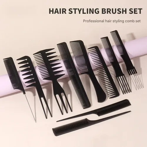 Set 10 Peines Profesionales For Peluquería Y Estilismo