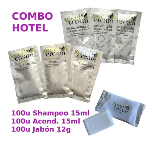 Combo Hotel Hotelero Good Cream Shampoo Acond Jabon X100 C/u