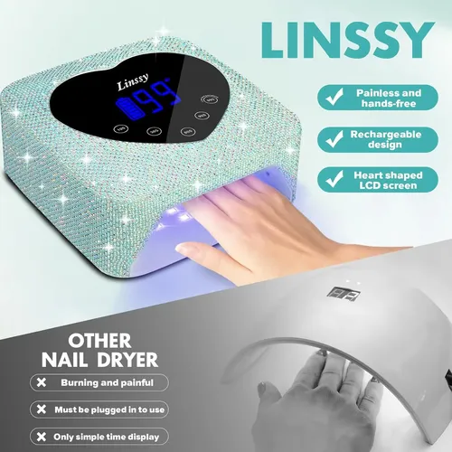 Lámpara Uv Led Para Uñas 72w Azul Con Pantalla Táctil