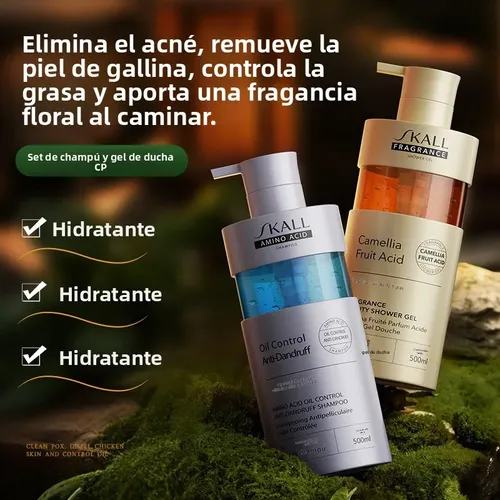 Set Shampoo Anticaspa Y Jabón Líquido Corporal Antiacné
