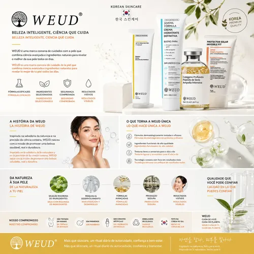 Jweud Corea Kit Facial Colágeno Péptidos Niacinamida Spf50cc