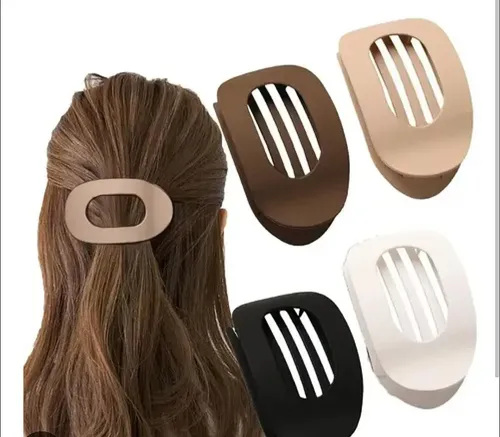Pack X 6 Broches Planos Pinza Hebilla Pelo Colores Surtidos