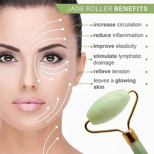 Doble rodillo DE JADE Facial