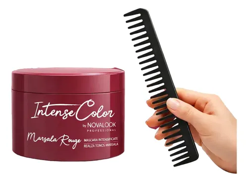 Máscara Intense Color Marsala Rouge Novalook+peine Desenredo
