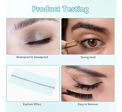 Cinta Adhesiva para Pestañas Postizas Mozeat Lens, Pack con 120 Tiras Negras