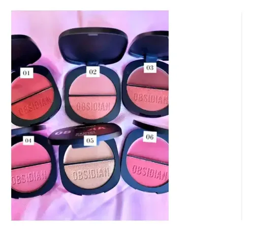Rubor Dúo Gemini Obsidian De Ruby Rose Tono del maquillaje OG06