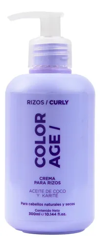 Crema Para Peinar Rulos Rizos Ondas Hidratacion Color Age
