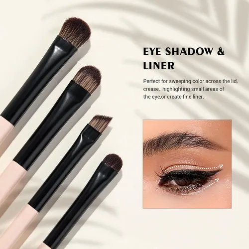 Set 5 Brochas Jessup Doble Punta Peach Dust – 10 Funciones