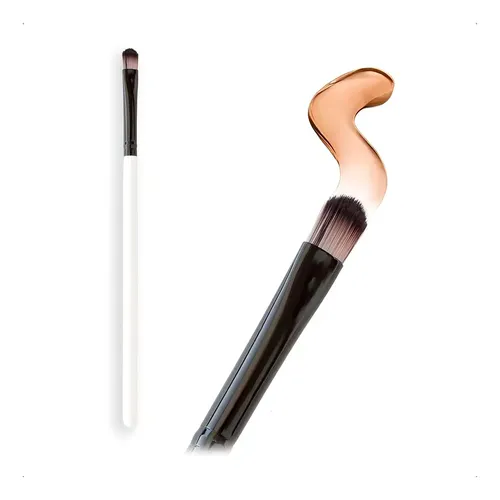 Pincel Brocha De Ojos Plana Jessamy P4911 Blanco Mango Plástico