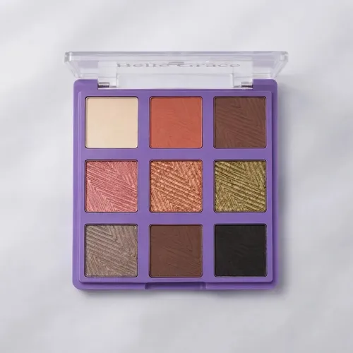 Paleta Tono 02 Sombras de Ojos X9 Tonos Brillante Mate Maquillaje Rostro Veoquiero