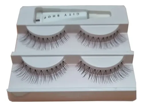 2 Pares De Pestañas Postizas Borde De Hilo Apta Extensiones