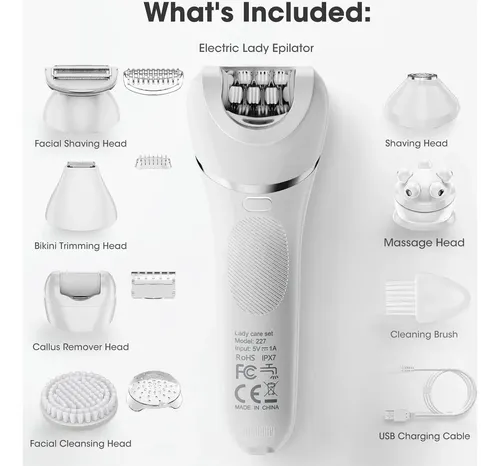 Epilador 7 En 1 Para Mujeres Qreeyx, Afeitadora Facial Y