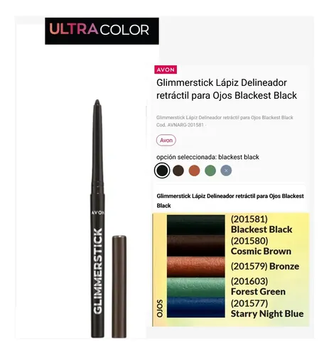Delineador Retractil Para Ojos Glimmerstick Ultra Color Avon