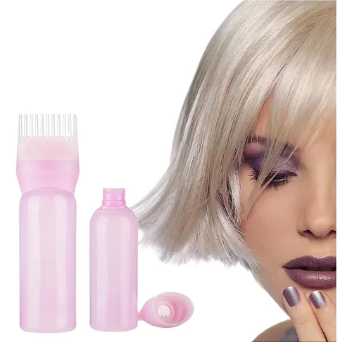 Frasco Pomo Aplicador Tintura Cabello Pelo Peine Peluquería