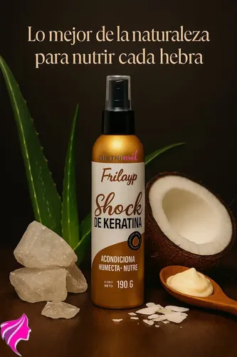 Kit Shock de Queratina Frilayp con Booster y Spray para Cabello Dañado
