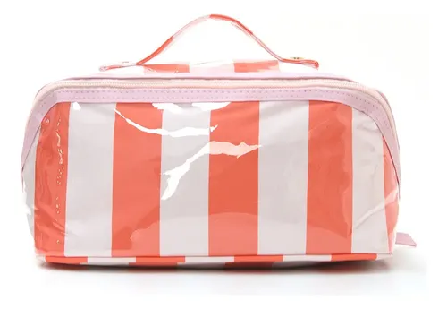 Neceser Cuadros Multicolor Transparente Asa Estuche
