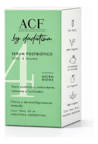 Serum Postbiotico Vol 4 Antioxidante 30ml Acf By Dadatina