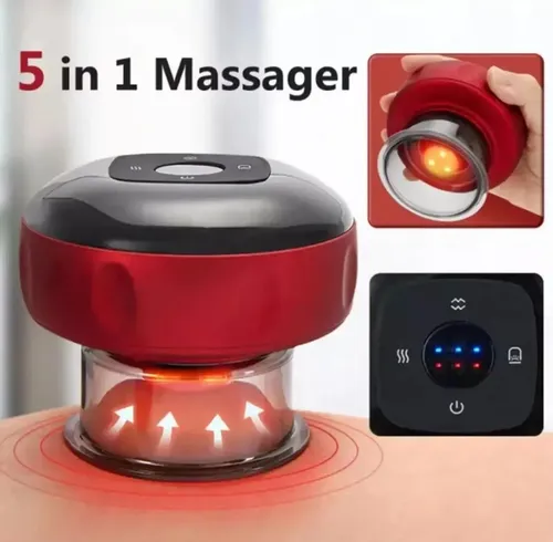 Masajeador Eléctrico Gua Sha – Ventosa China – Cupping Rojo Y Negro