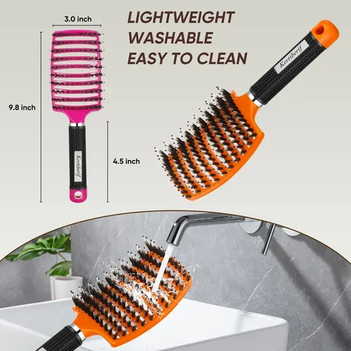 Cepillo De Pelo Kertiberif Boar Bristle Deenredling, Paquete