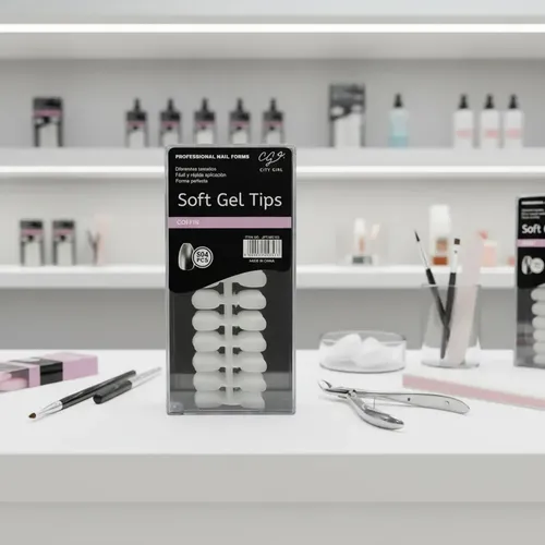 Tips Para Soft Gel Cortos Coffin Mate City Girl X500