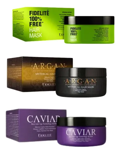 Fidelite Mascara Free + Argan + Caviar Hidro-nutritiva 250ml