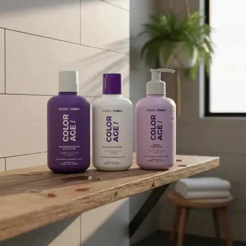 Shampoo + Acondicionador + Crema De Peinar Rizos Color Age