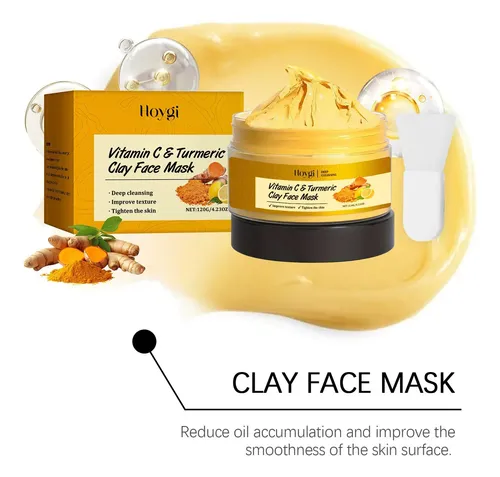 Mascarilla Facial De Cúrcuma Vc Para Poros, Brillo Y Firmeza Todo Tipo De Piel