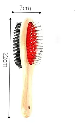 //hair Brush With Bamboo Handle In The Shape Of A Comb, &//