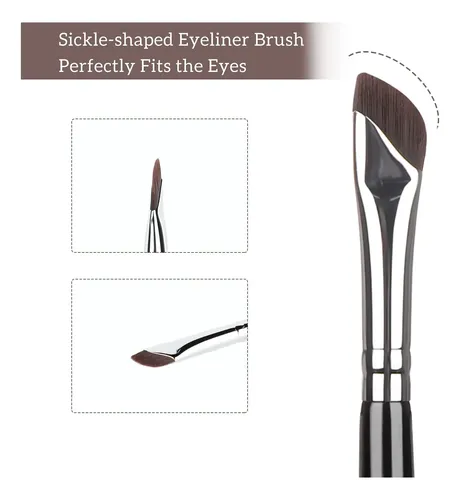 Set De Brochas, Etercycle, Eyeliner Angled, 3 Piezas