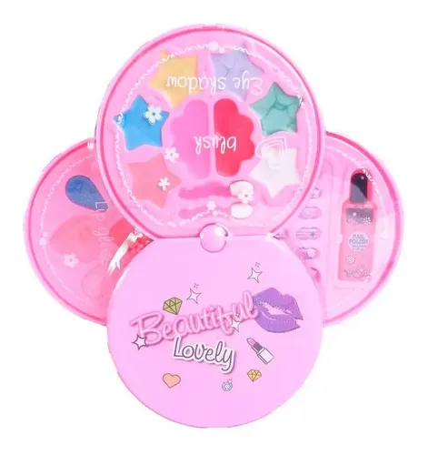 Set De Maquillaje Y Uñas Poppi Desplegable Gira 360 Colores